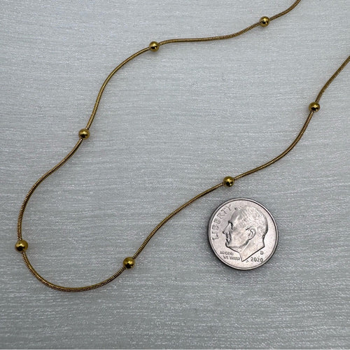 3mm Gold Satellite Link Snake Chain