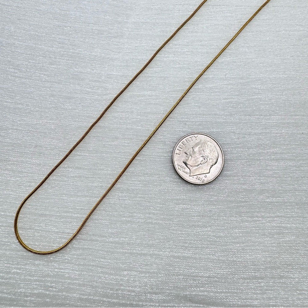 1mm Gold Stainless Steel Snake Rope Link Chain