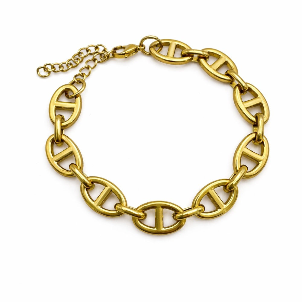10mm Gold Mariner Link Bracelet