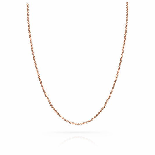S925 Rose Gold over Silver Ball Chain