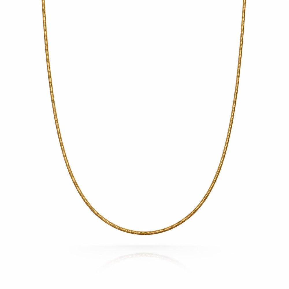 1mm Gold Stainless Steel Snake Rope Link Chain