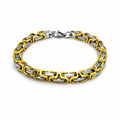 Two Tone Byzantine Chain Bracelet