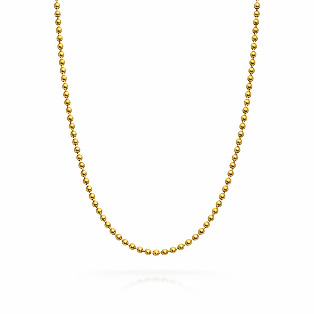 1mm Gold Stainless Steel Ball Link Chain