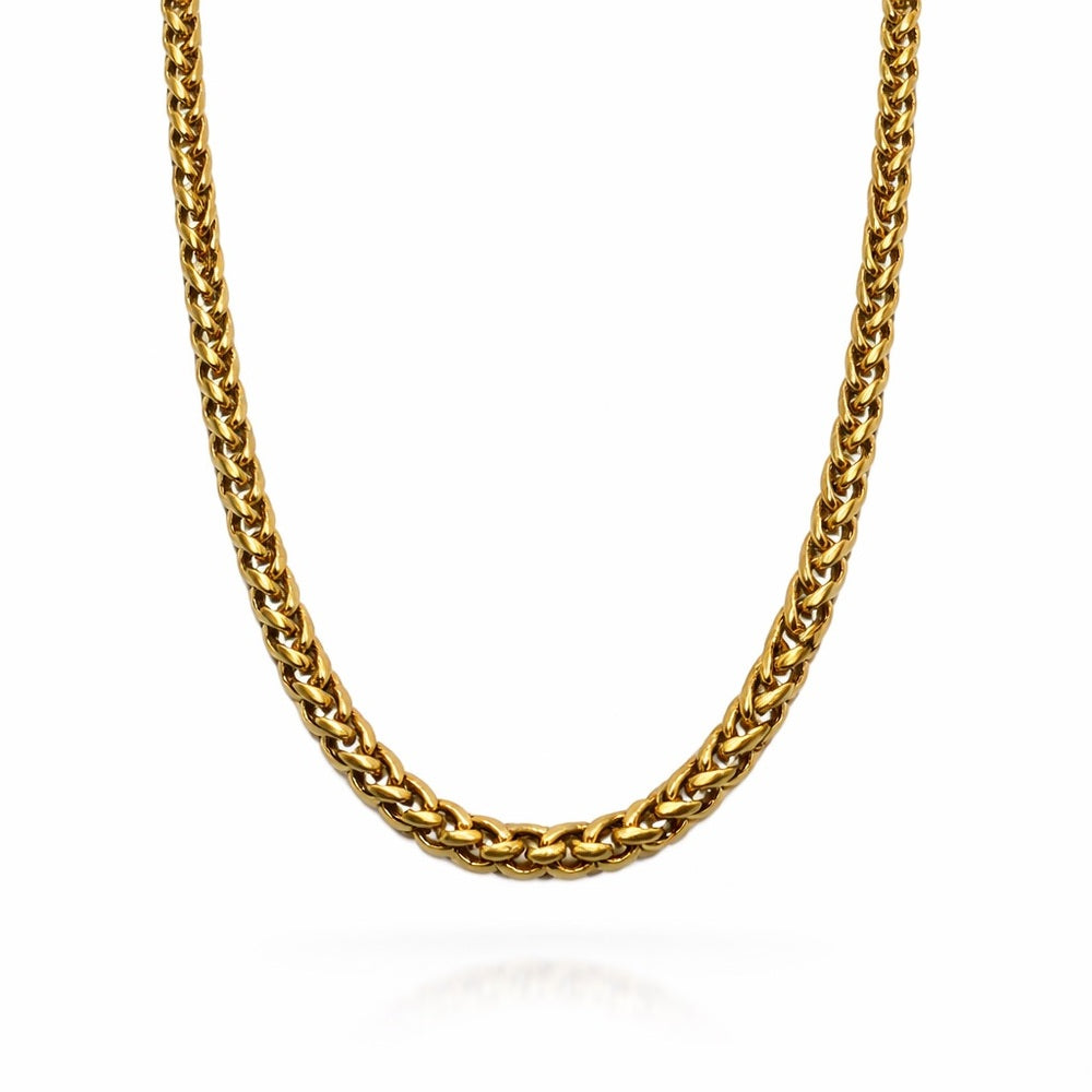 3mm | Gold | Wheat Chain Necklace