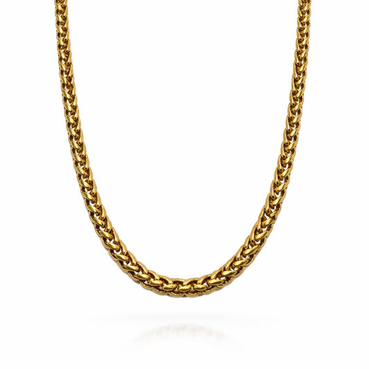 3mm | Gold | Wheat Chain Necklace