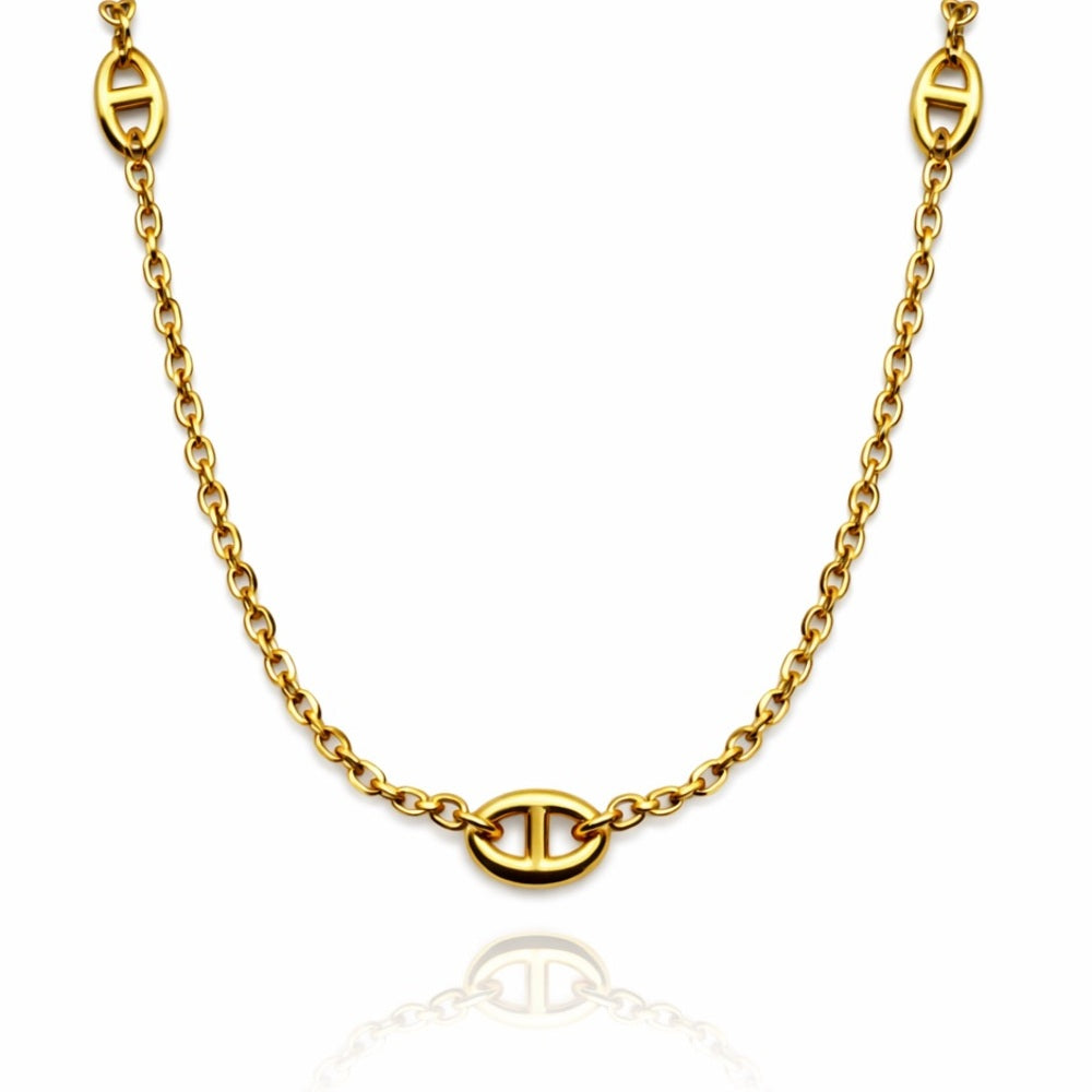 3mm Gold Stainless Steel Mariner Link w/ Toggle Clasp