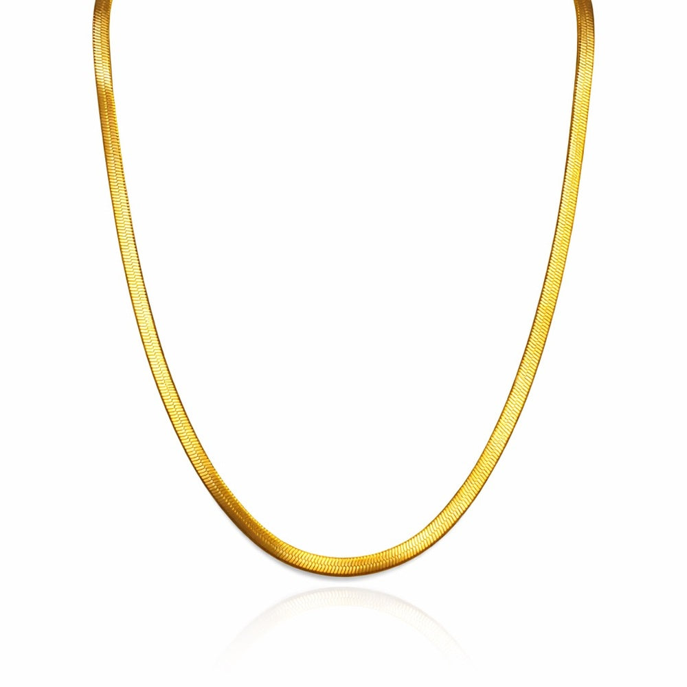 2mm Gold Stainless Steel Herringbone Link Chain