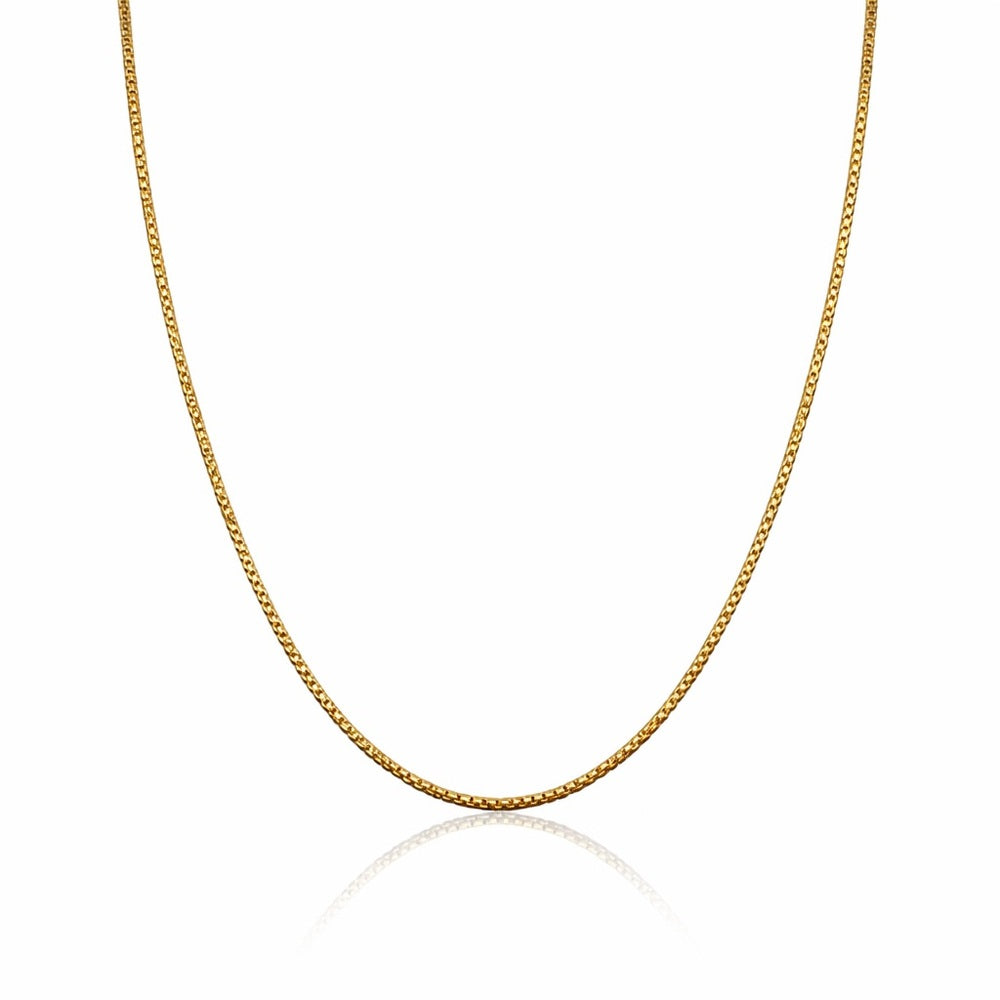 1mm Gold Stainless Steel Rolled Box Link Chain