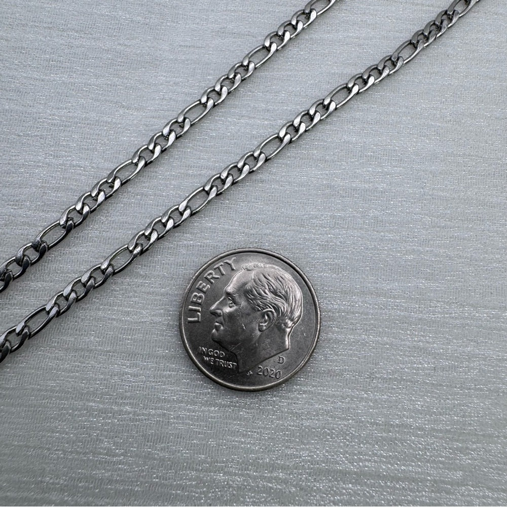 2.5mm | Silver | Figaro Link Chain