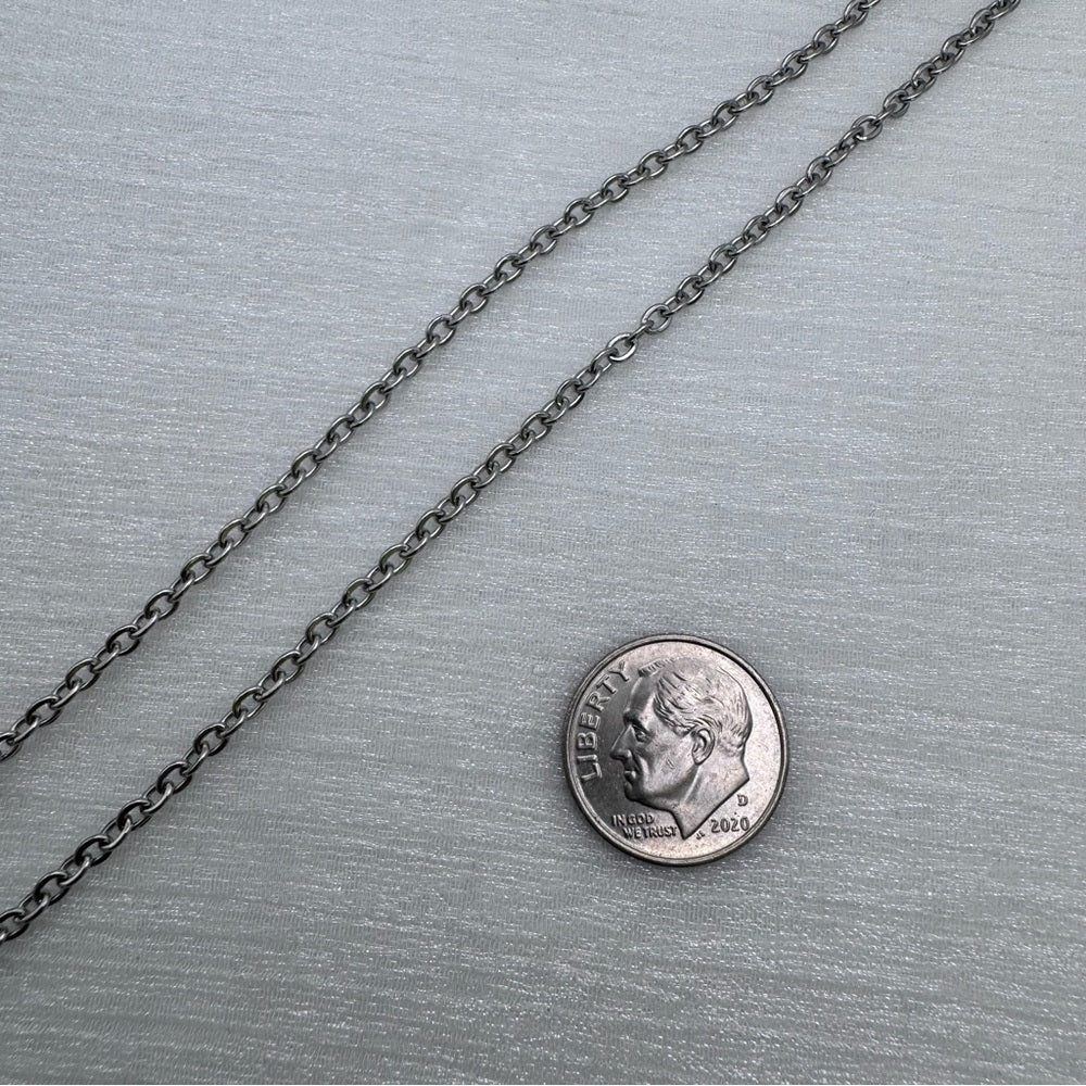 2.5mm Silver Cable Link Chain