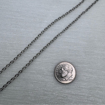 2.5mm | Silver | Cable Link Chain