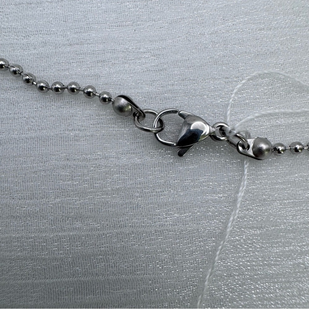 2mm Silver Beaded Ball Link Chain