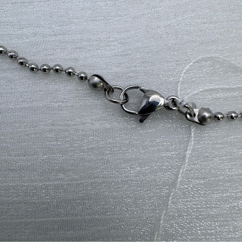 2mm Silver Beaded Ball Link Chain