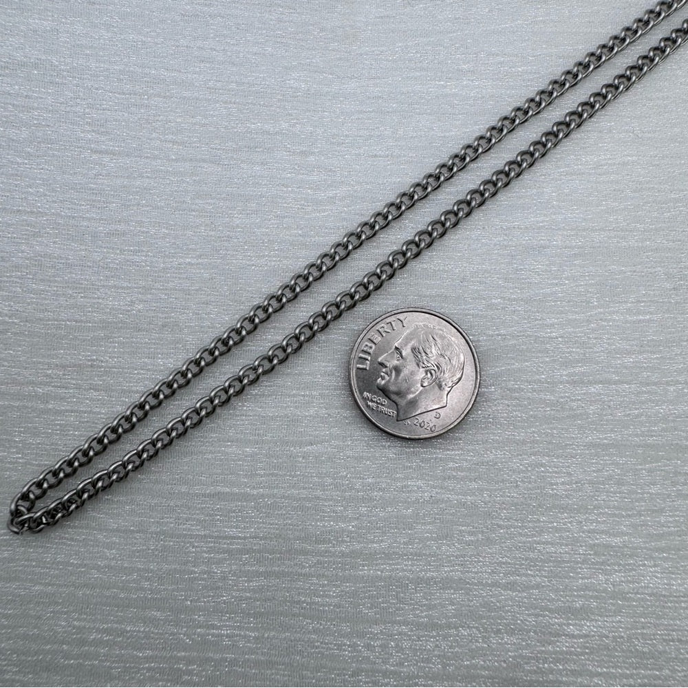 2.5mm Silver Curb Link Chain