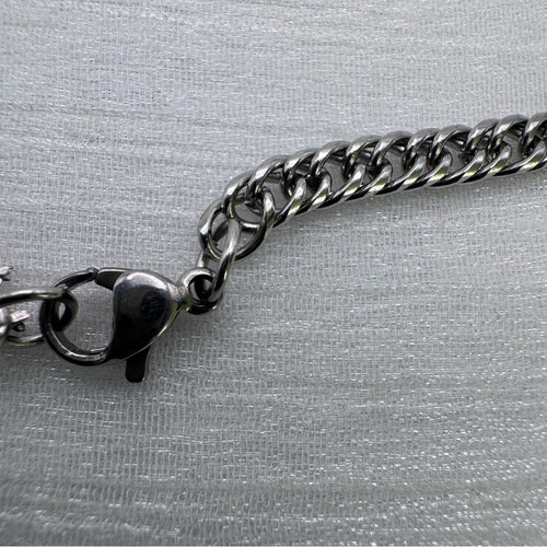 3.8mm Silver Stainless Steel Double Curb Link Chain