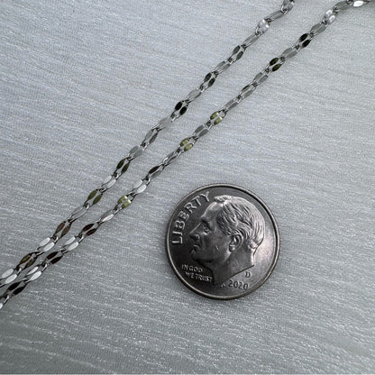 2mm | Silver | Marquise Link Chain