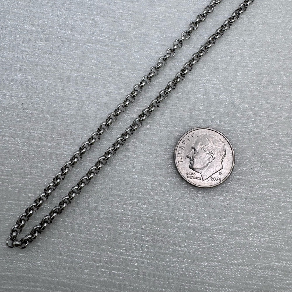 3mm Silver Rolo Link Chain