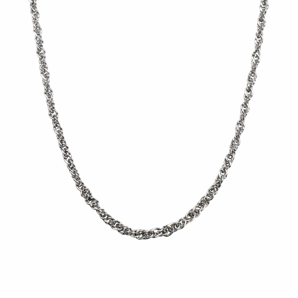 2mm | Silver | Twist Chain Necklace
