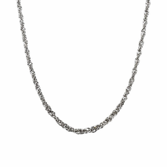 2mm | Silver | Twist Chain Necklace