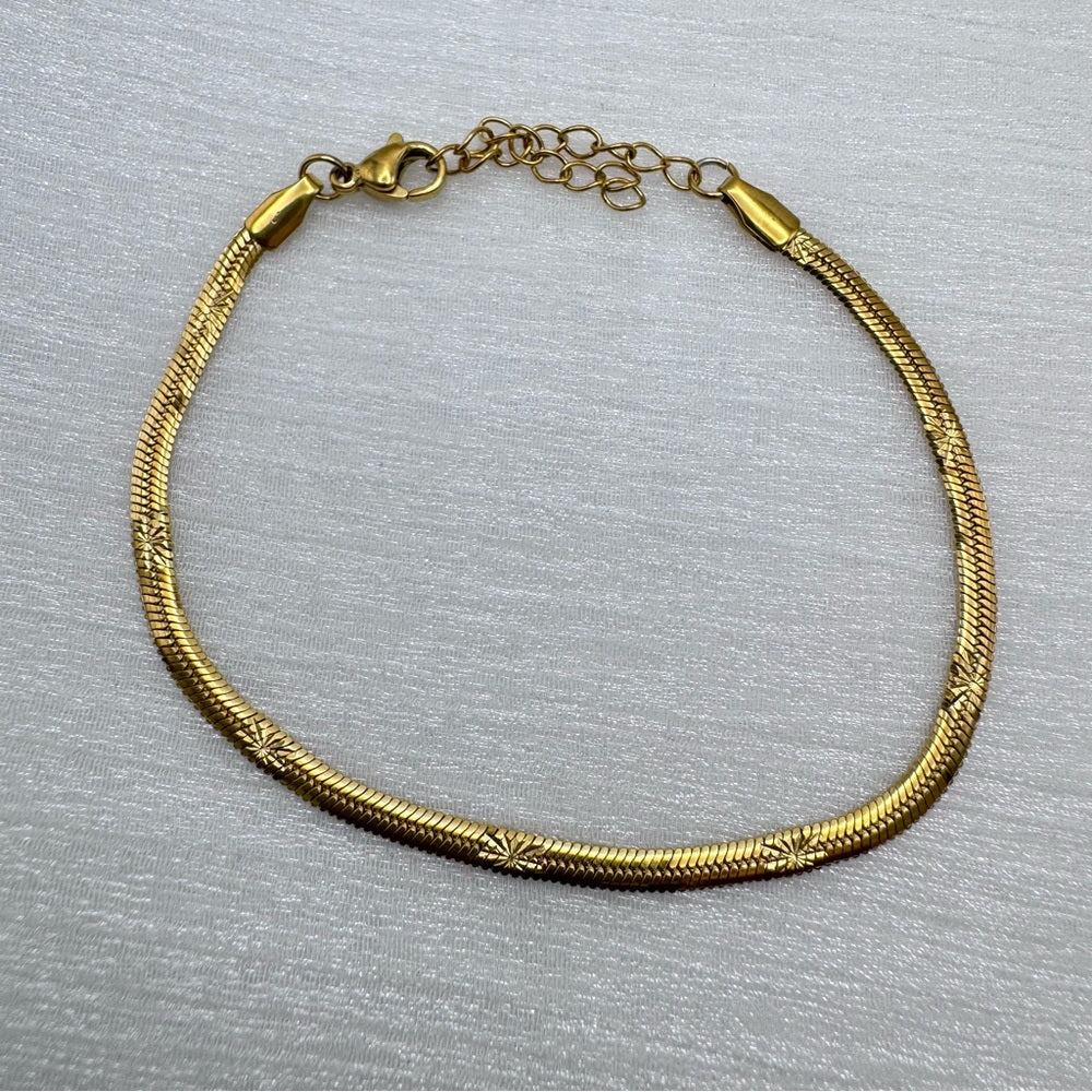 3mm | Gold | Star Snake Bracelet