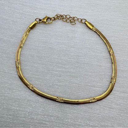 3mm | Gold | Star Snake Bracelet