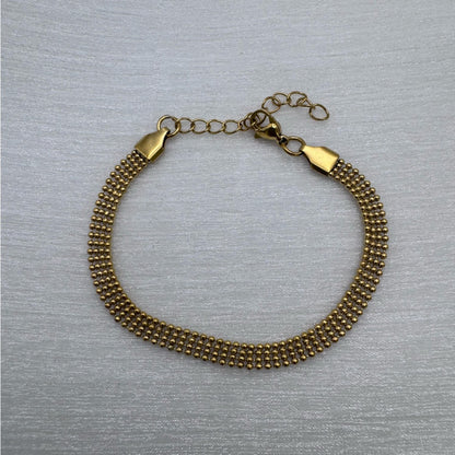 5mm | Gold | Triple Bubble Chain Bracelet