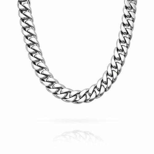 8mm Silver Cuban Link Chain