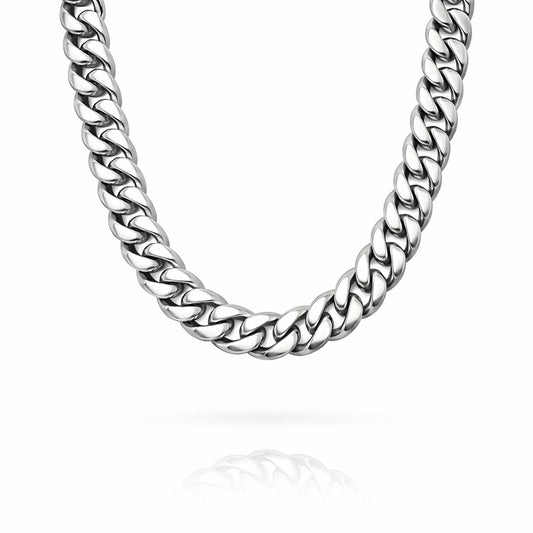 8mm | Silver | Cuban Link Chain
