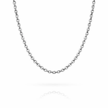 2.5mm | Silver | Cable Link Chain