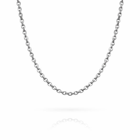 2.5mm | Silver | Cable Link Chain