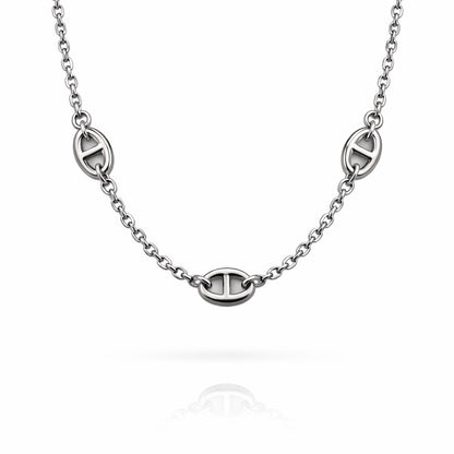 3mm | Silver | Mariner link Chain w/Toggle Clasp