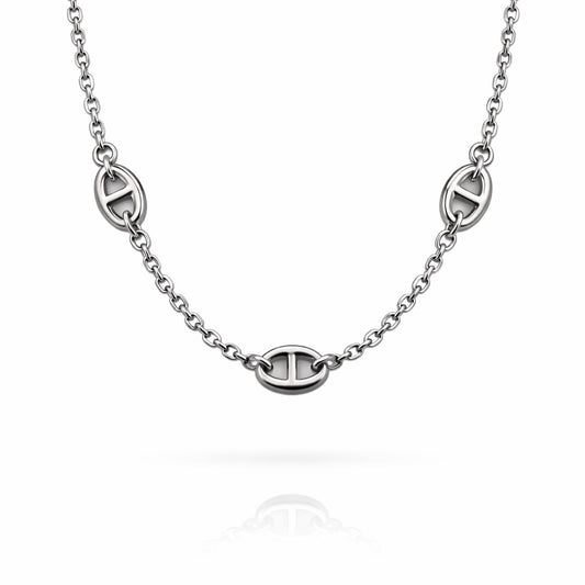 3mm | Silver | Mariner link Chain w/Toggle Clasp