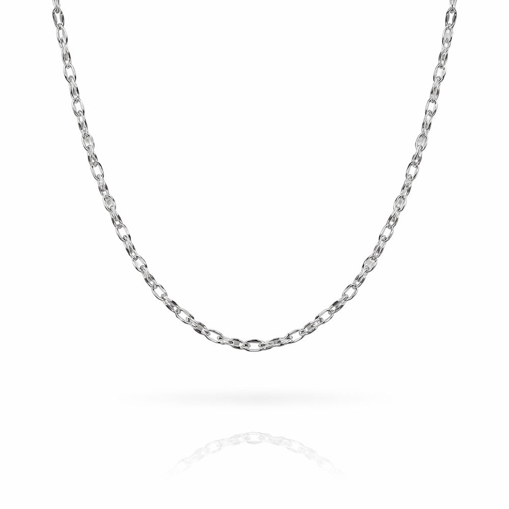 2mm Silver Marquise Link Chain