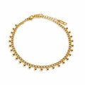 5mm Gold Curb Chain with Ball Charms Bracelet