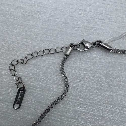 1.8mm Silver Rock Chain Necklace