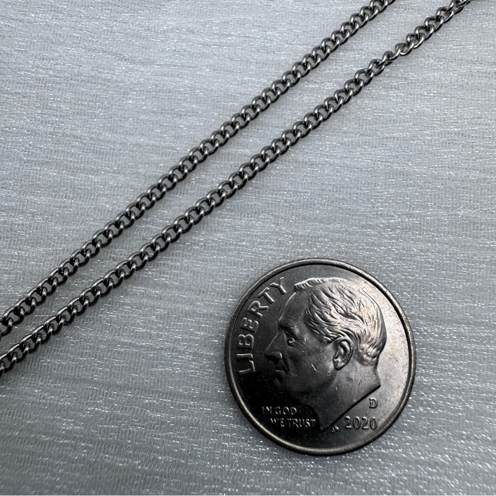 1.5mm Silver Curb Chain