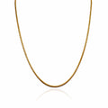 1mm Gold Pin Snake Chain Necklace