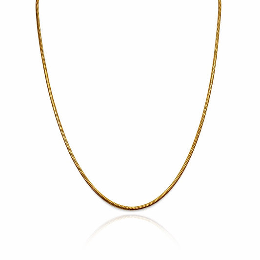 1mm | Gold | Pin Snake Chain Necklace