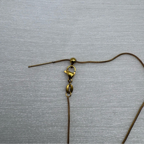 1mm Gold Pin Snake Chain Necklace