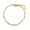 2mm Gold Crimp Paperclip Bracelet