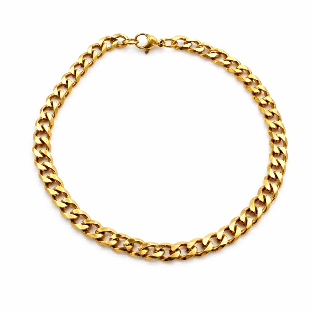 4mm Gold Cuban Link Bracelet