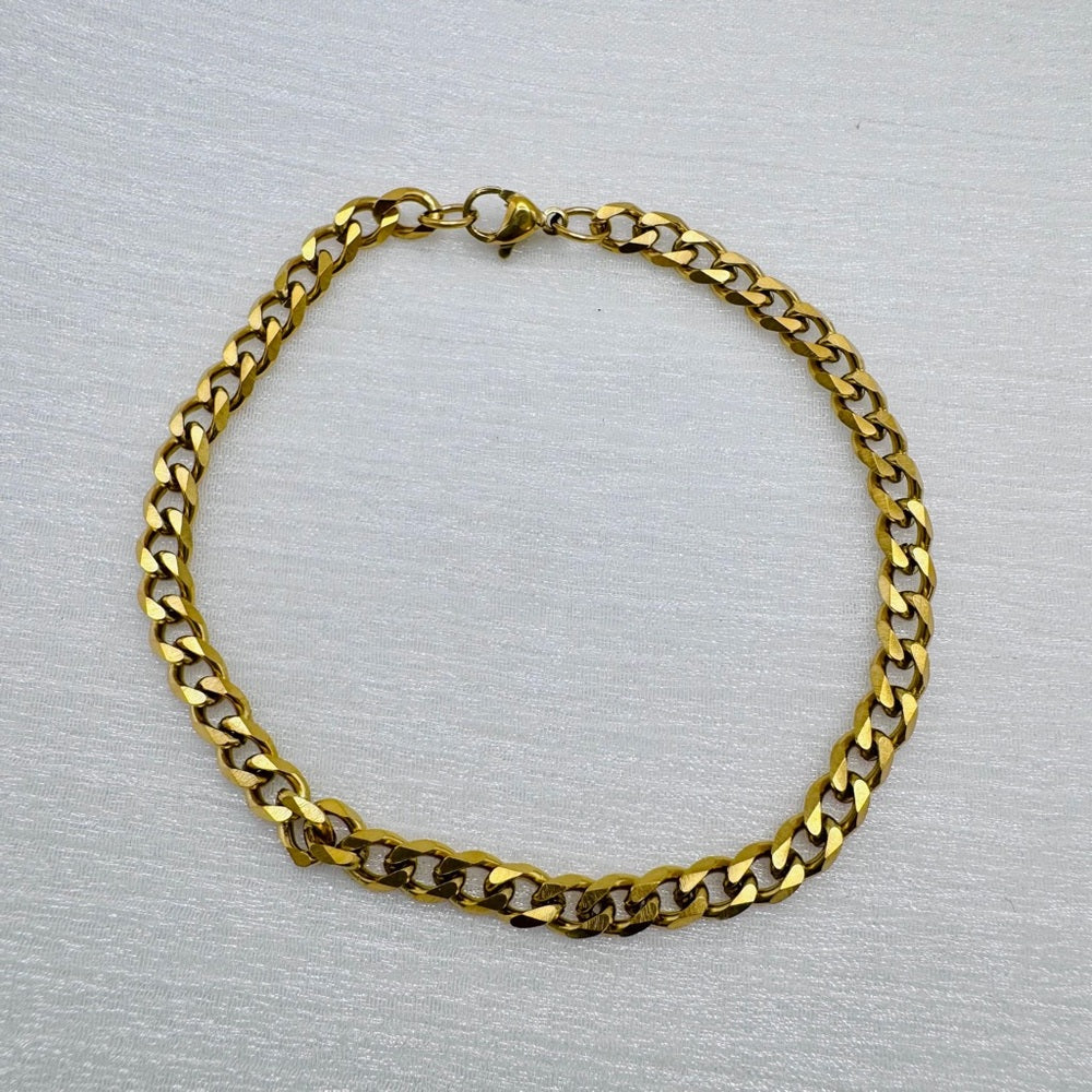 4mm | Gold | Cuban Link Bracelet