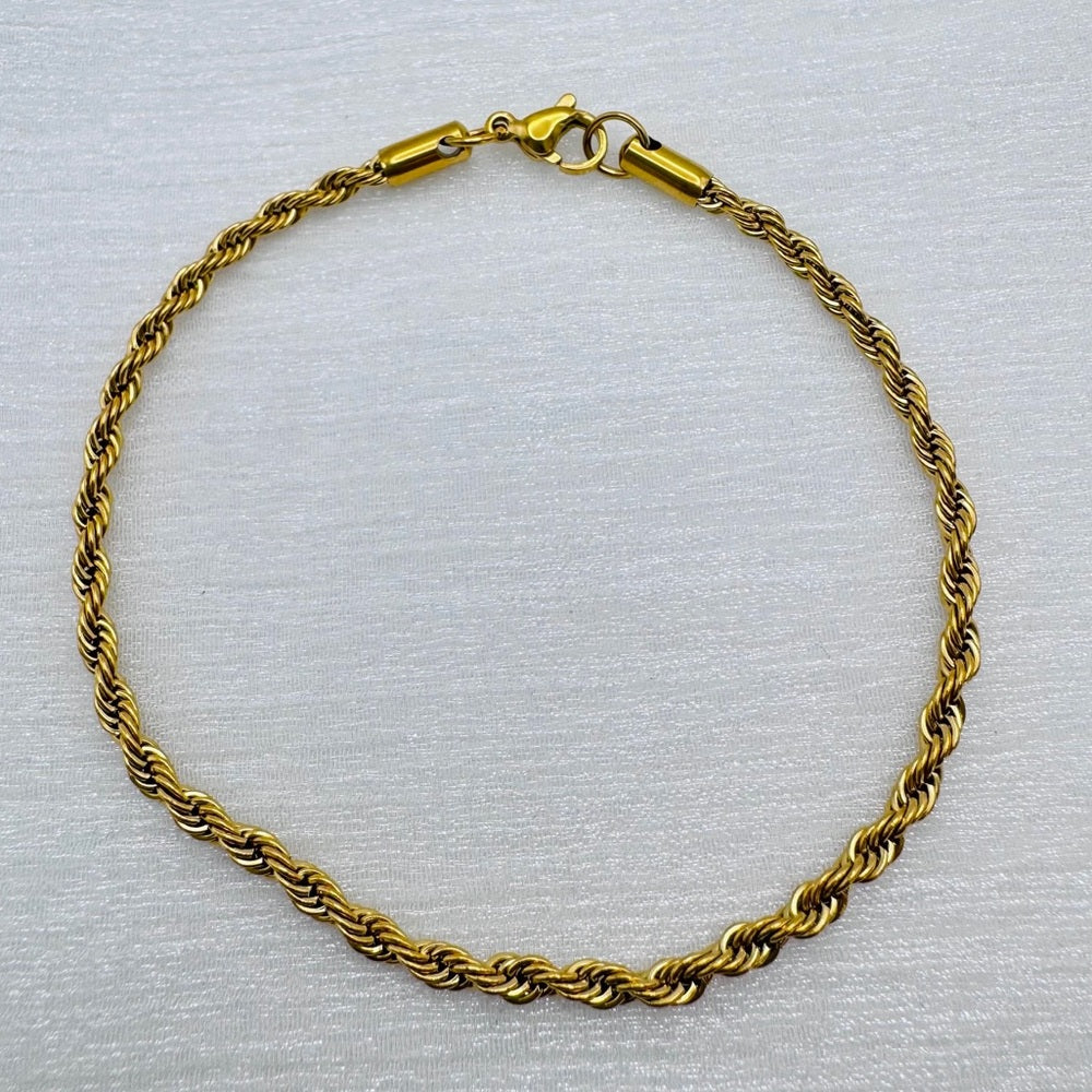 2mm | Gold | Rope Chain Bracelet