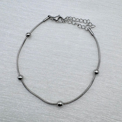 1.2mm | Silver | Satellite Snake Chain Bracelet