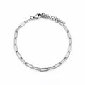 3mm Silver Paperclip Chain Bracelet