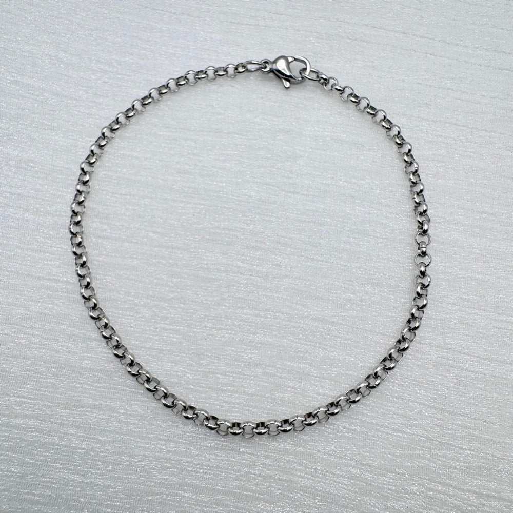 2mm Silver Rolo Chain Bracelet