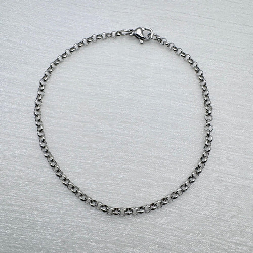 2mm Silver Rolo Chain Bracelet