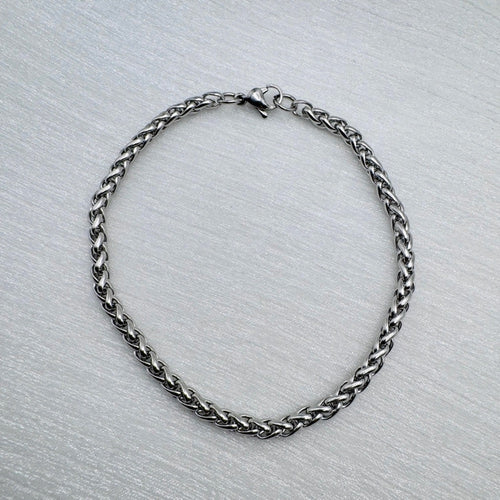 2.8mm Silver Wheat Chain Bracelet