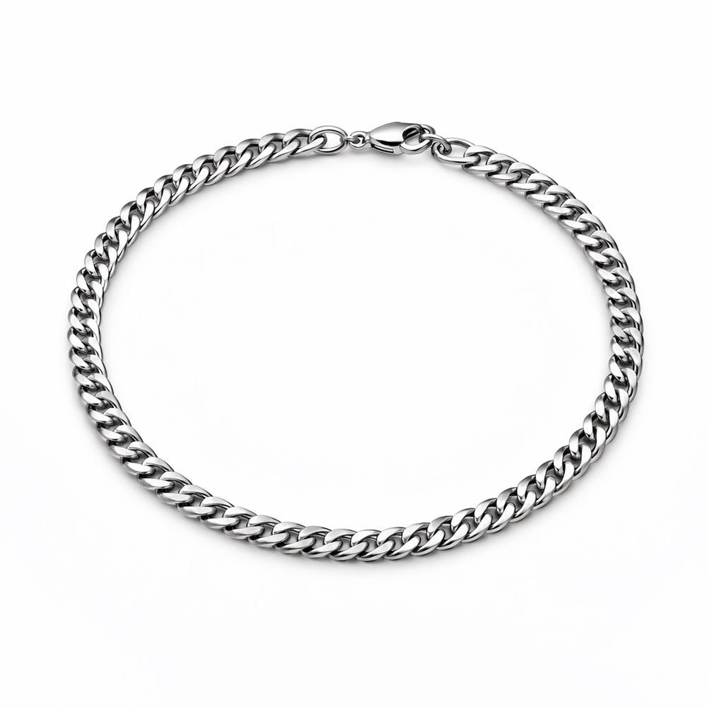 5mm Silver Double Cuban Chain Bracelet