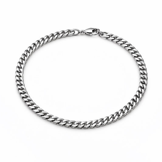 5mm | Silver | Double Cuban Chain Bracelet